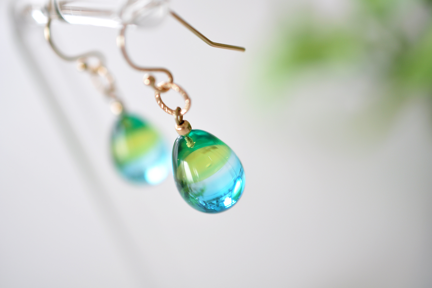 菜の花と空ネックレス＆ピアスセット